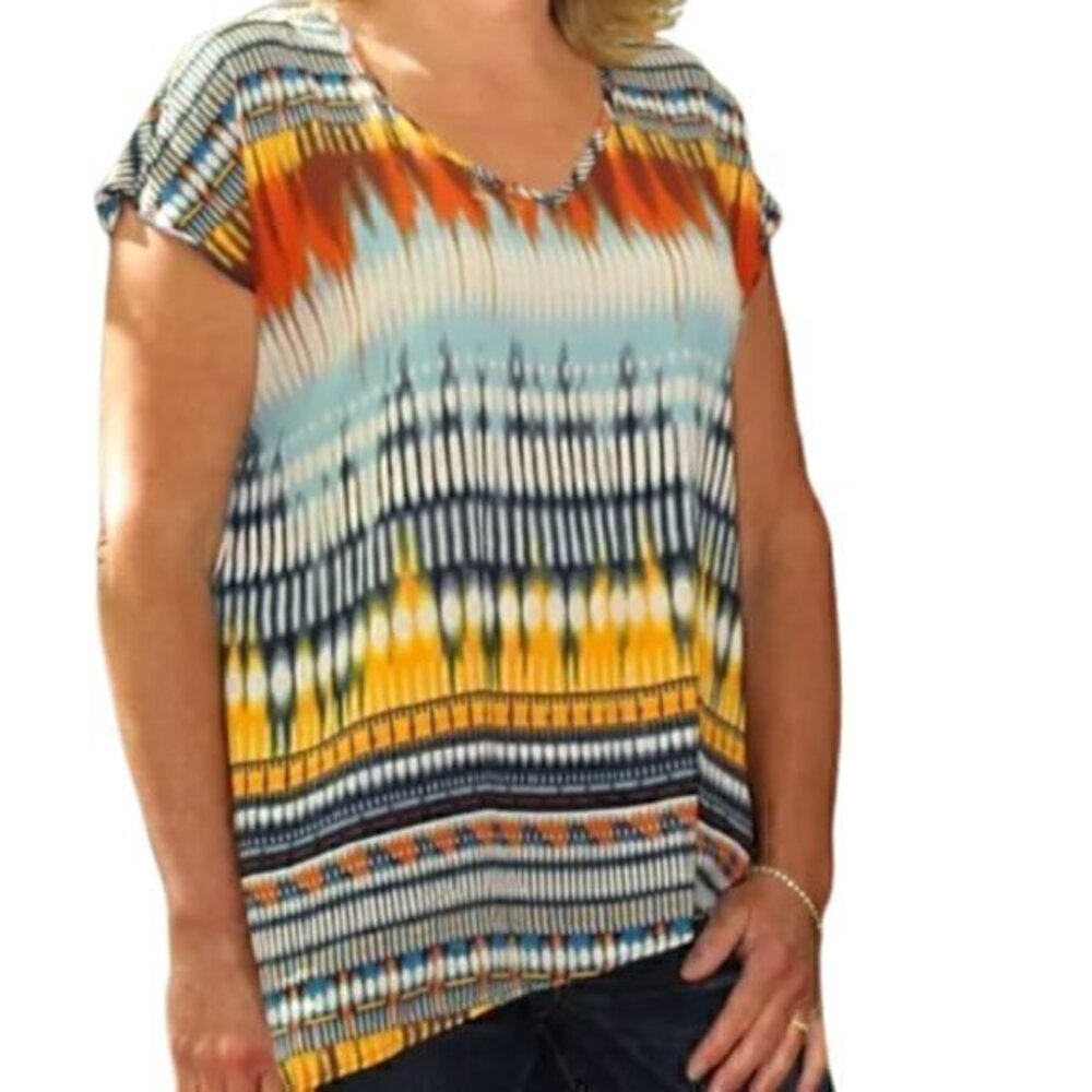 [Cato] V-neck Side Slant Blouse - Size 22/24W
